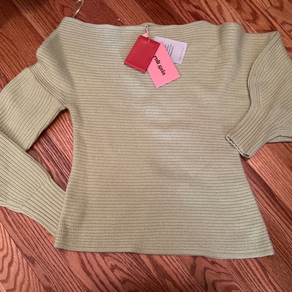cult gaia Sweaters - Cult Gaia Aluma Knit Cashmere Wool Off the Shoulder Sweater NWT